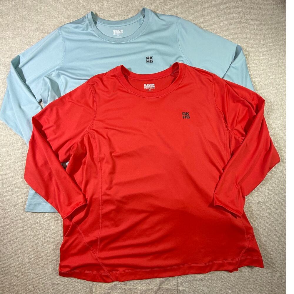 Alaskan Hardgear Men 3XL BLUE ORANGE LOT 2 Lightweight  Outdoor Fishing Shirts